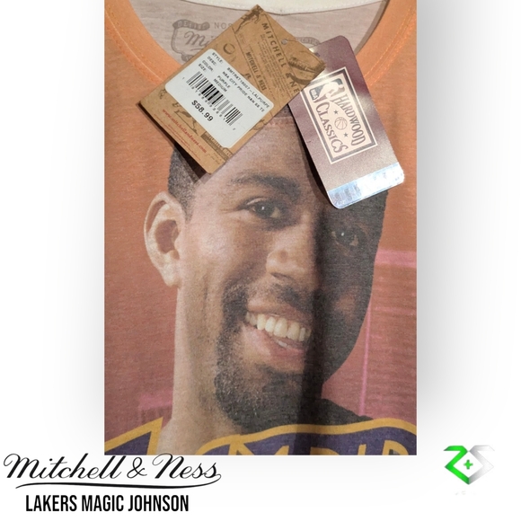 Mitchell & Ness Hardwood Classics Magic Johnson T-shirt Med NWT - Picture 6 of 7